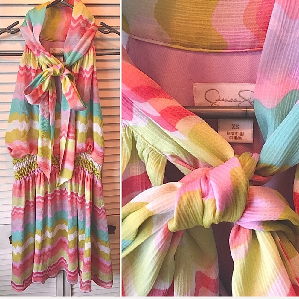 🆕 JESSICA SIMPSON Tie-Neck Dress XS